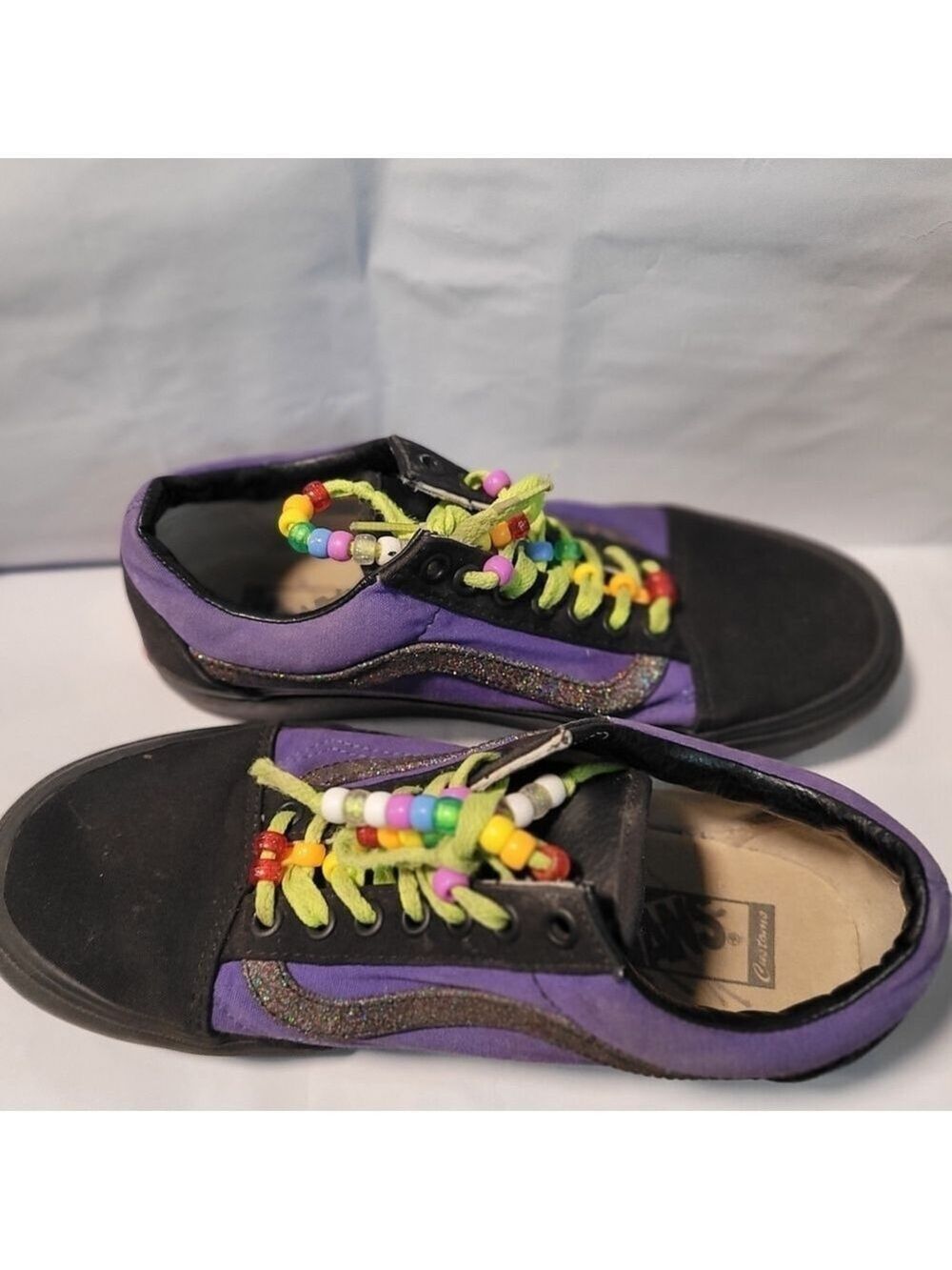 Vans Unisex Purple and Black Sneakers Sz 7 Men/9 Women